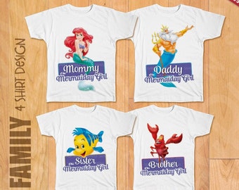 Playera personalizada de la athese sirenita