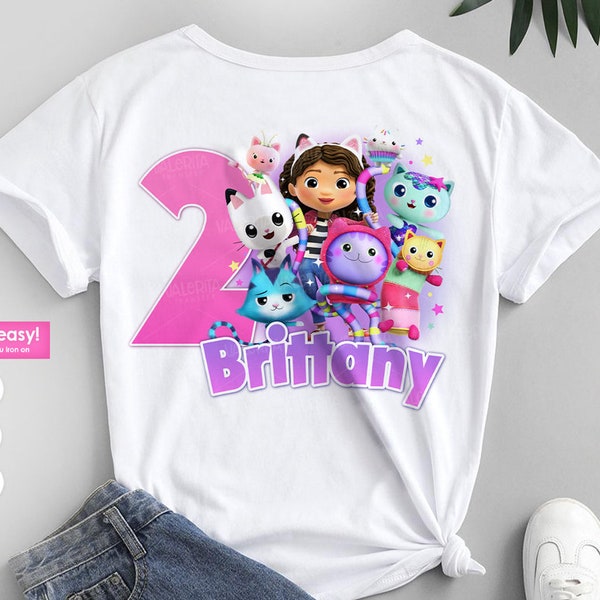 Gabby dollhouse birthday shirt customized, Gabby Dollhouse png, Dollhouse iron on transfer, Printable Gabby Dollhouse, Diy gabby dollhouse