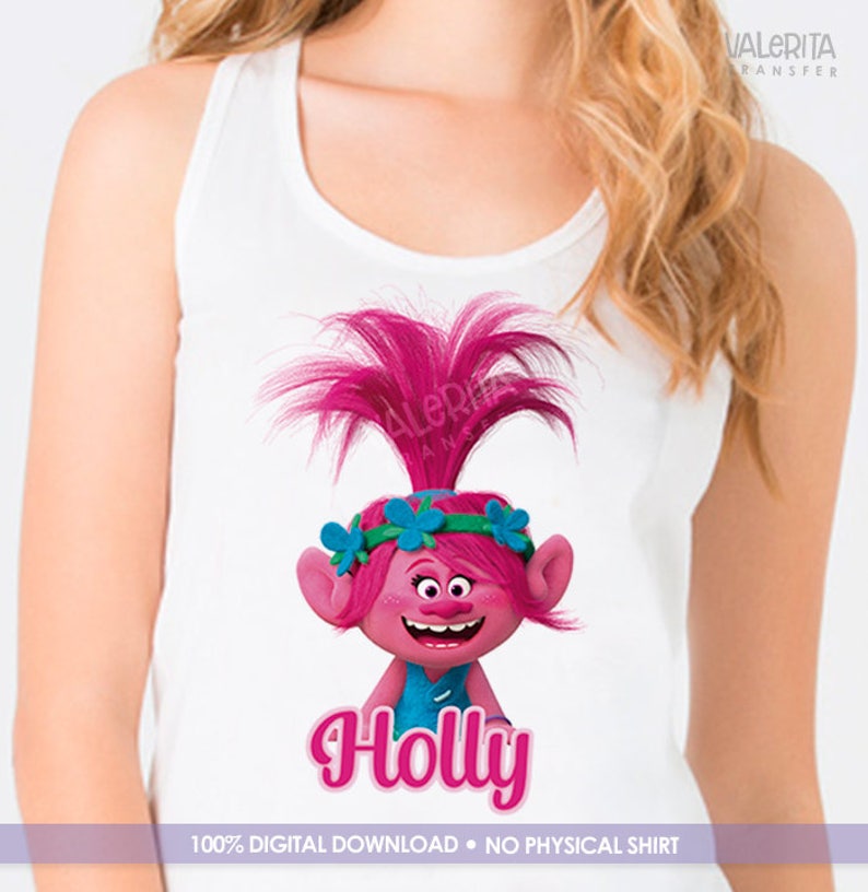 trolls birthday iron on transfer