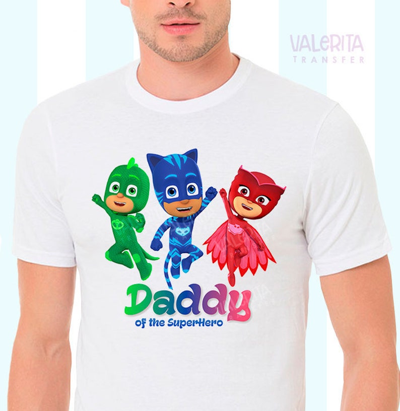 Pj Mask Pj Mask Shirt Daddy Iron on Design Pj Mask Dad Pj Etsy