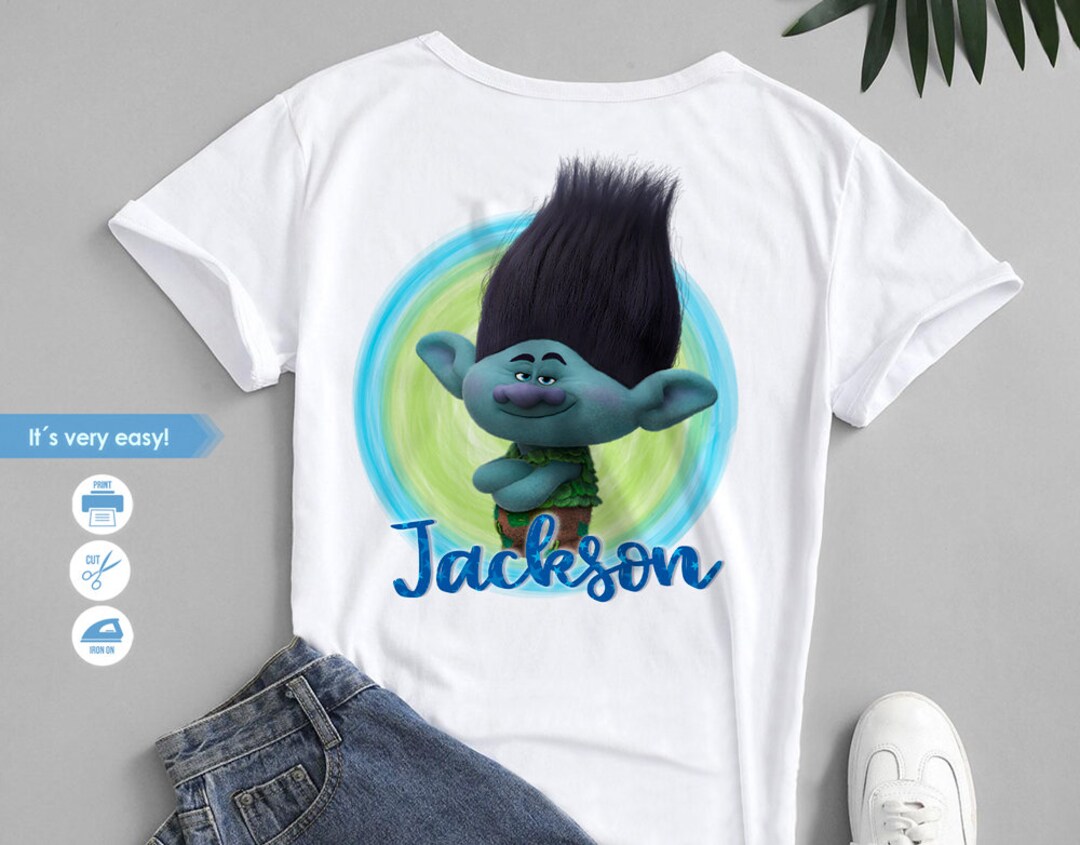 Troll Birthday Shirt, Boy Birthday Birthday Iron on Transfer, Custom ...
