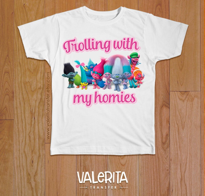 trolls birthday iron on transfer