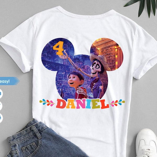 Coco Birthday Shirt, Coco Disney Custom Shirt, Personalized Coco Shirt, Coco family shirts, Birthday t-shirts Disney, birthday boy shirt