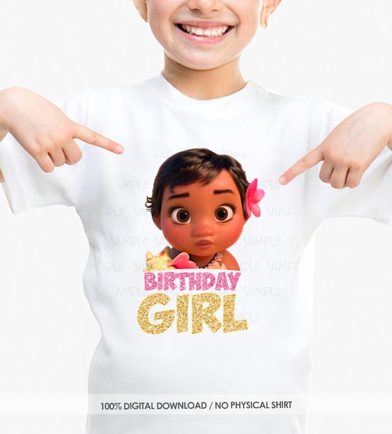 Moana Baby Birthday Shirtbirthday Girl Moana Party Moana Etsy