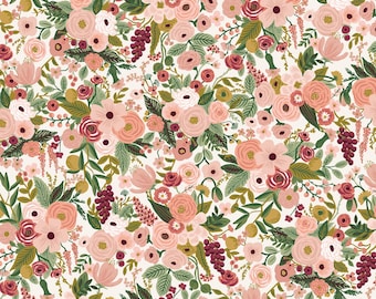 Petite Rose Cotton Fabric, Rifle Paper Co Garden Party Print