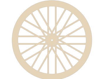 bicycle wheel wood cutout, bike wheel, bicycle sign, wood blank, door hanger sign, wreath attachment, wood cutout, DIY sign, unpainted sign