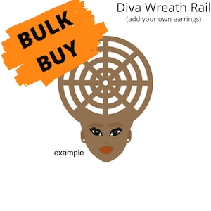 Diva Wreath Rail: Afro DIY Door Hanger - Black Girl Magic