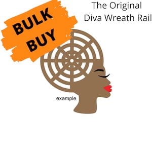 Diva Wreath Rail 12&quot; - Afro DIY Door Hanger (Tutorial Included)