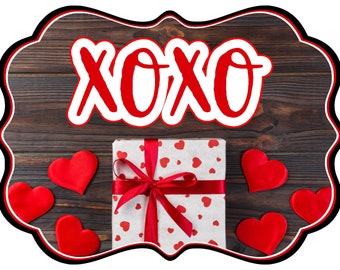 XOXO Love, Valentine's Day, rustic wreath sign, Valentine's Wreath, Wreath Sign, Porch Decoration, Front Door Decor, xoxo sign