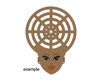 Diva Kranzschiene: Afro Woman MDF Türschild (Anleitung)