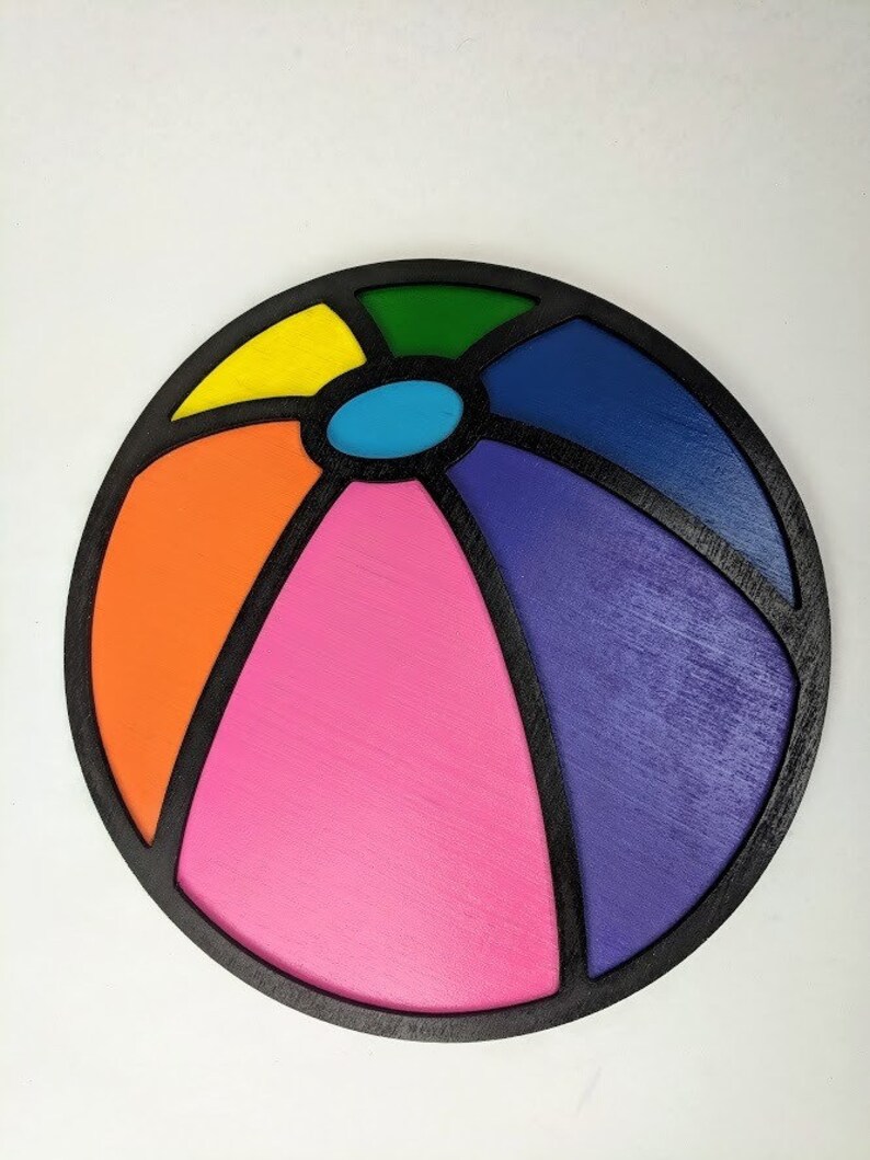 2 pieces Beach Ball Wood Blank