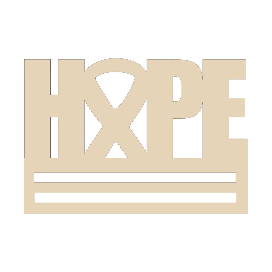 Cancer Awareness Wreath Rail: Hope Ribbon, DIY Wood Sign - Etsy