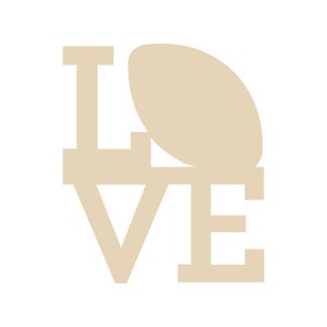Love Football Wood Sign: DIY Door Hanger Wreath Attachment