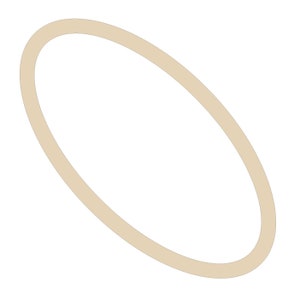 Oval MDF Ring Sign: Unpainted Wood Wreath Attachment