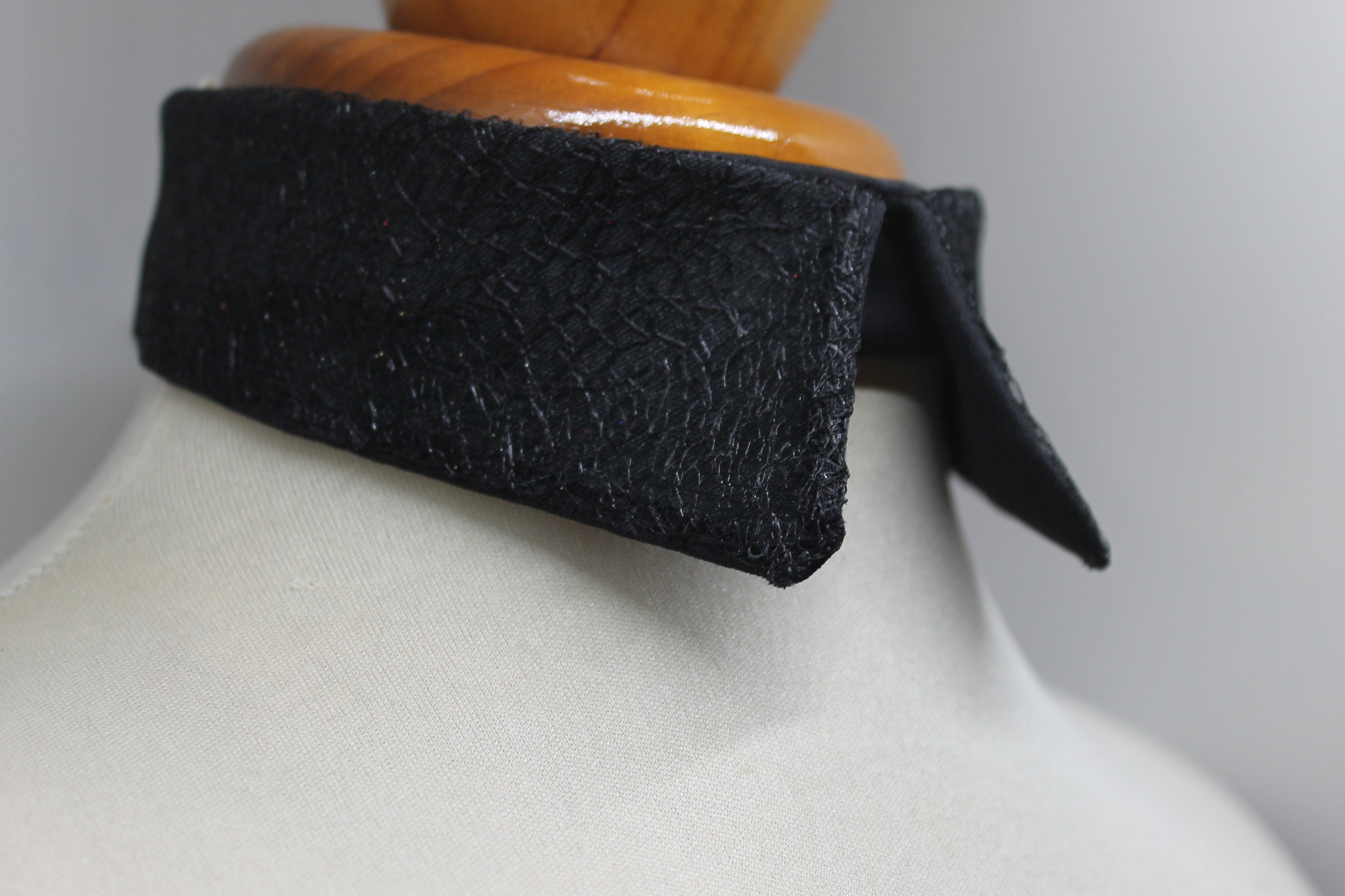 Elegant Black Fake Collar Detachable Collar With Shiny Etsy UK