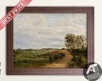 Vintage Landscape Painting, Vintage Landscape Art Prints, Vintage Oil Painting, Digital Printable Wall Art, Instant Digital Download, 06