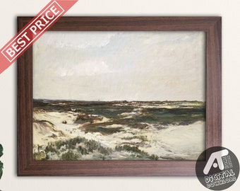 Vintage Seascape Painting, Vintage Seascape Art Prints, Vintage Oil Painting, Digital Printable Wall Art, Instant Digital Download, 08