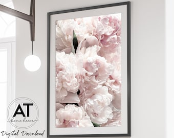 INSTANT DOWNLOAD White Peony Flower Prints Digital Print Mother/'s Day Gift Peonies Wall art Printable Wall Art