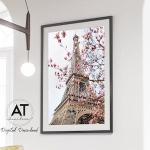 Eiffel Tower Wall Art Print, Paris Photography Print, Paris Home Decor, Travel Poster, Bedroom Wall Decor, Room Decor, Printable Wall Art