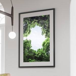 Landscape Nature Photography Wall Art, Green Forest Landscape Photo Print, Green Tree Print, Home Decor Minimalist, Digital Download #03