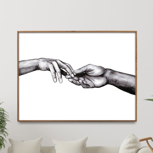Holding Hands Wall Art Holding Hands Print Black and White Etsy