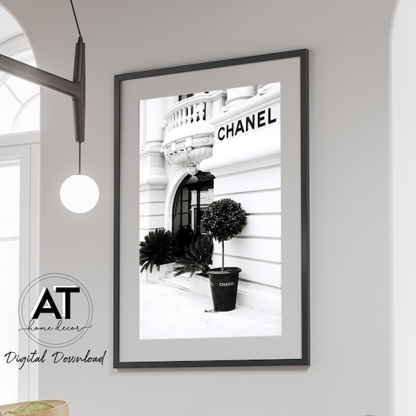 Fashion Wall Art Print, Black and White Fashion Photography Print, Fashion Poster, Home Decor, Printable Wall Art, Digital Download #06-01