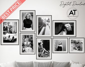 Marilyn Monroe Art, High Heels Photography Print, Vintage Fashion Wall Art Print, Gallery Wall Art Set, Printable Wall Art, Digital Download