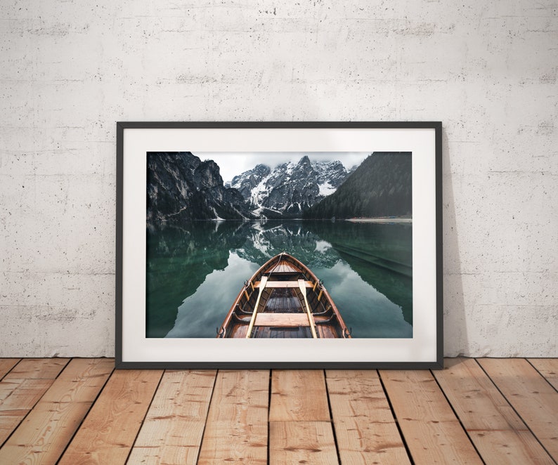 Landscape Wall Art Prints, Nature Photography, Blue Lake, Green Forest Mountain, Unique Wall Decor, Gallery Wall Set, Digital Download image 6