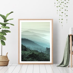 Landscape Wall Art Prints, Nature Photography, Blue Lake, Green Forest Mountain, Unique Wall Decor, Gallery Wall Set, Digital Download image 5