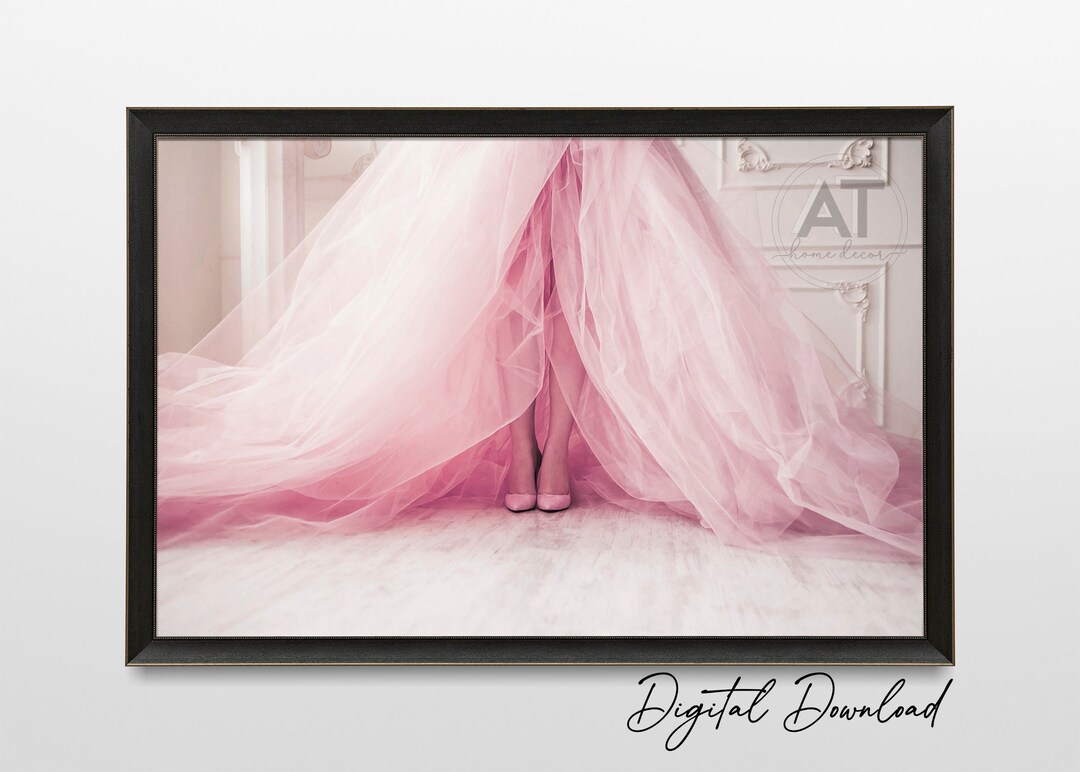 Pink Wedding Dress Wall Art Prints Wedding Decor Gifts for Etsy