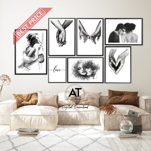 Holding Hands Wall Art Holding Hands Print Black and White Etsy