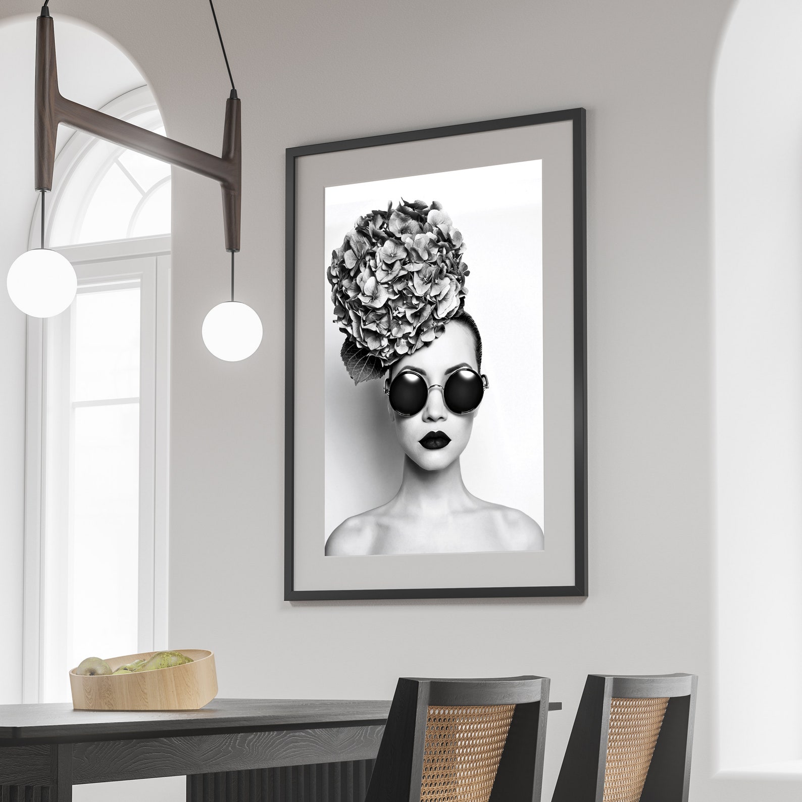 Fashion Wall Art Set Prints Black and White Fashion Woman | Etsy