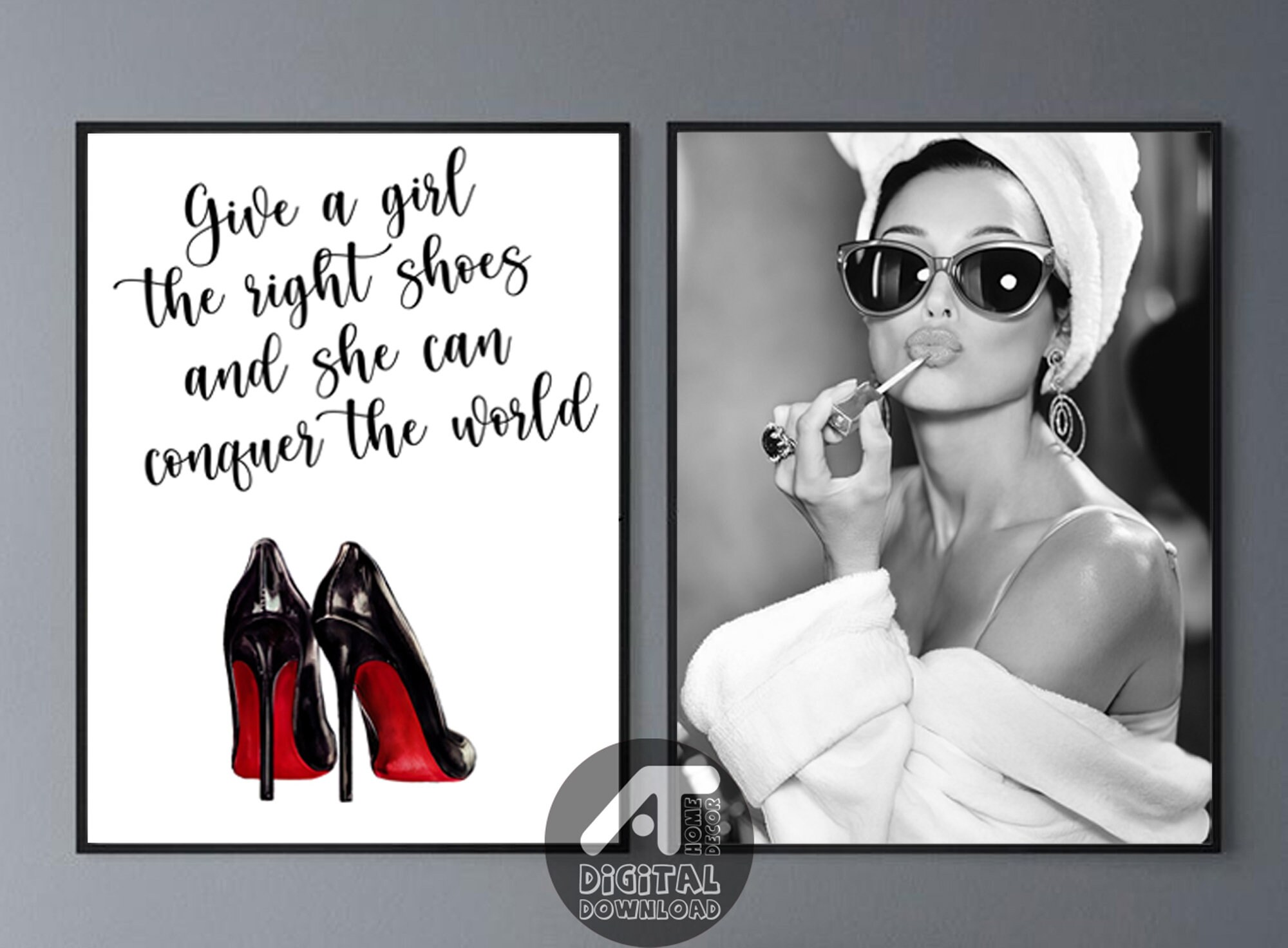 Audrey Hepburn Style Art Printable Quote Art Typography | Etsy