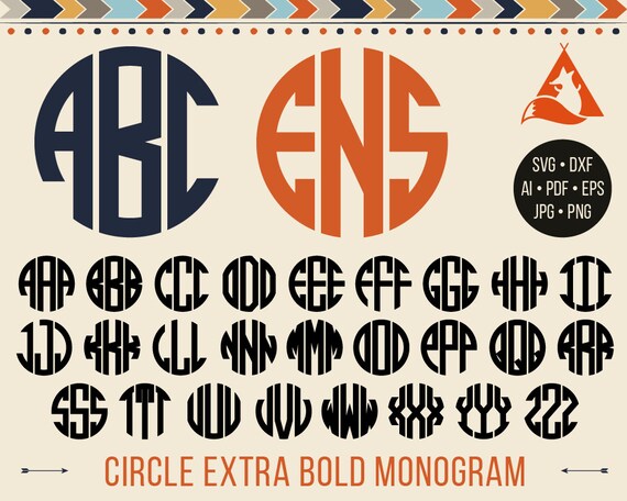 Download Circle Monogram Svg Bold Circle Monogram Font Svg Circle ...