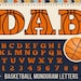 BASKETBALL FONT Svg Orange Letters With Black Ribs Monogram, Jersey Sport Fonts Svg NBA Alphabet Svg Dxf Png Jpg Eps Pdf Ai Cricut Silhouett