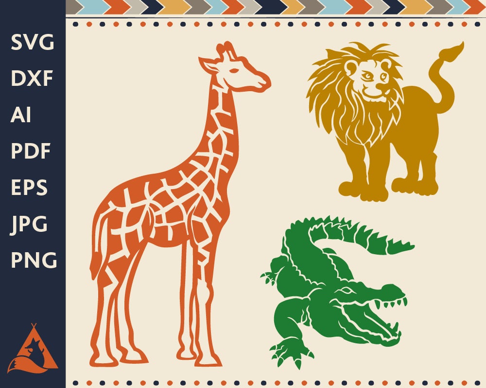 Download African Animals SVG Safari Svg Giraffe Svg Crocodile Svg ...