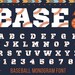Baseball Font Svg, Baseball Monogram, Softball Alphabet Svg, Baseball Stitches Letters Svg Dxf Png Jpg Eps Pdf Ai Cricut Silhouette Iron on