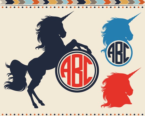 Download Unicorn Svg Unicorn Monogram Svg Unicorn Cut Files DXF ...