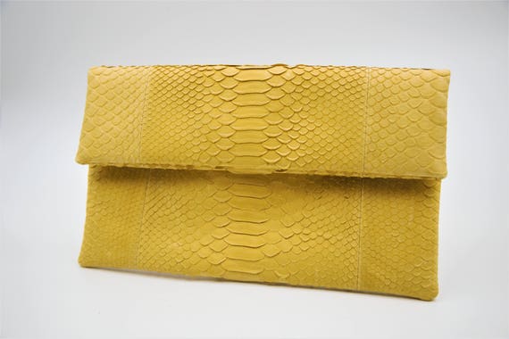 snakeskin clutch