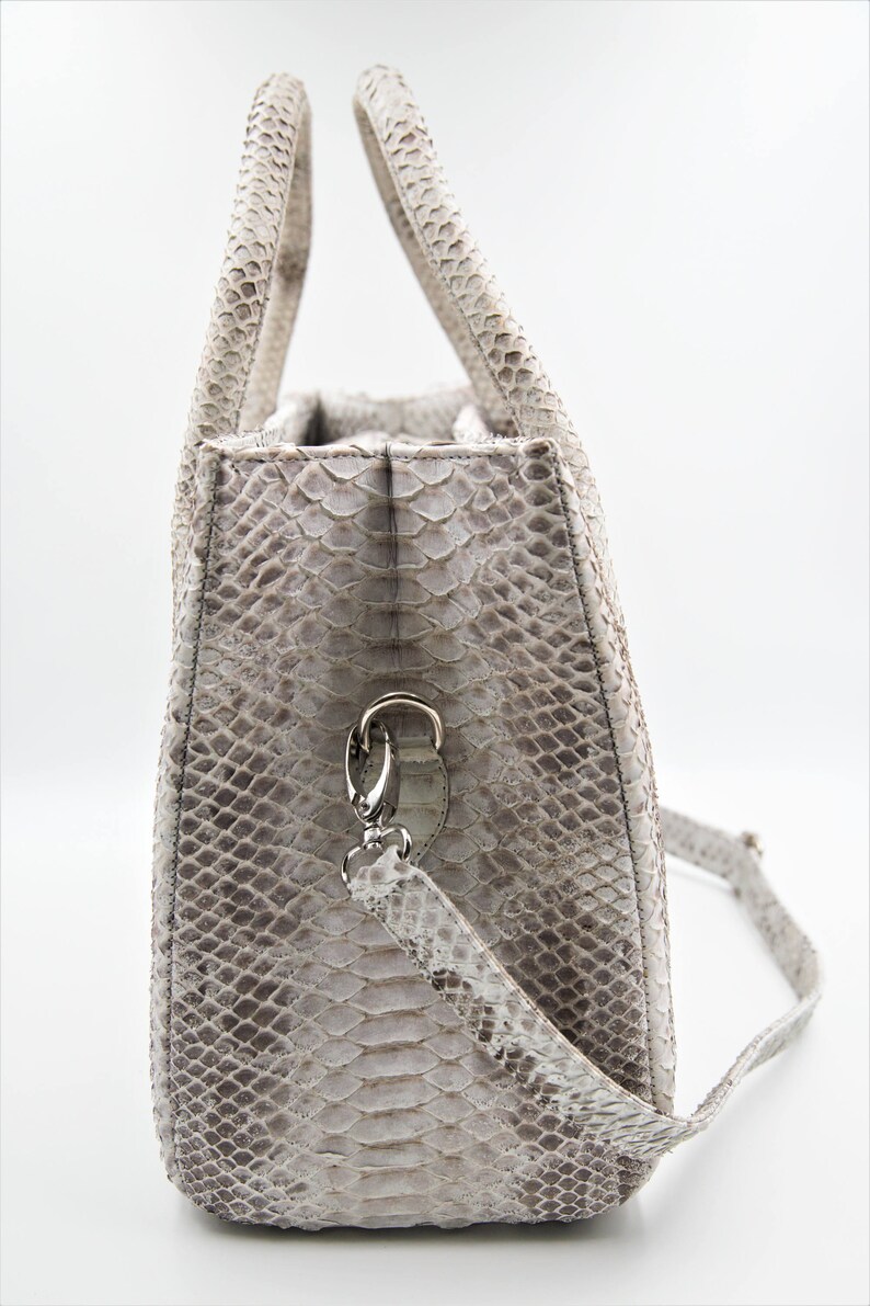 Python Handbag Snakeskin Bag Handbag Snakeskin Leather Etsy