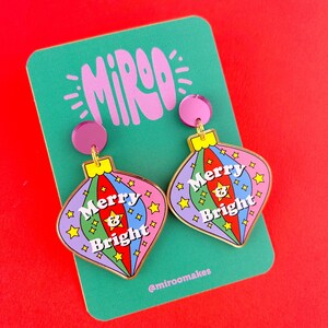 Christmas bauble earrings