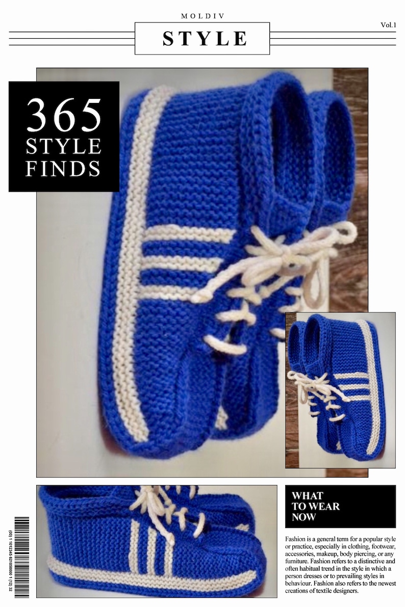 French written explanation French boss Model slippers -boots knitted for femm,man Pdf Patron -master class format pdf