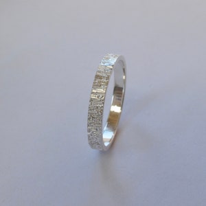 Textured sterling silver ring, eco-friendly silver wedding band or everyday ring image 4