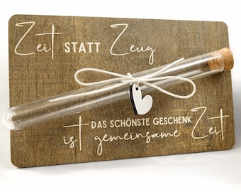 Zeit statt Zeug Gutschein Karte Verpackung I Geschenkidee Geburtstag Hochzeit I Geldgeschenke I Geldverpackung I Gutschein verschenken