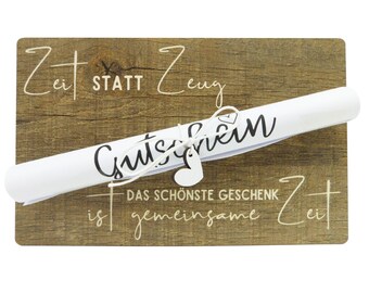 Zeit statt Zeug Gutschein Karte Verpackung I Geschenkidee Geburtstag Hochzeit I Geldgeschenke I Geldverpackung I Gutschein verschenken