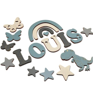 Holzbuchstaben Kinderzimmer – personalisierter Name fürs Türschild, Namensschild Babyzimmer, Kinderzimmer Deko Geschenk Geburt & Taufe