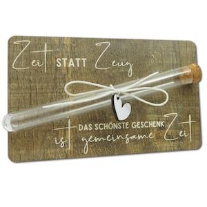 Zeit statt Zeug Gutschein Karte Verpackung I Geschenkidee Geburtstag Hochzeit I Geldgeschenke I Geldverpackung I Gutschein verschenken