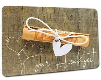 Geldgeschenk Hochzeitsgeschenk I zur Hochzeit I Hochzeitskarte I Hochzeit I Geldgeschenke I Geldverpackung I Geld von Herzen verschenken