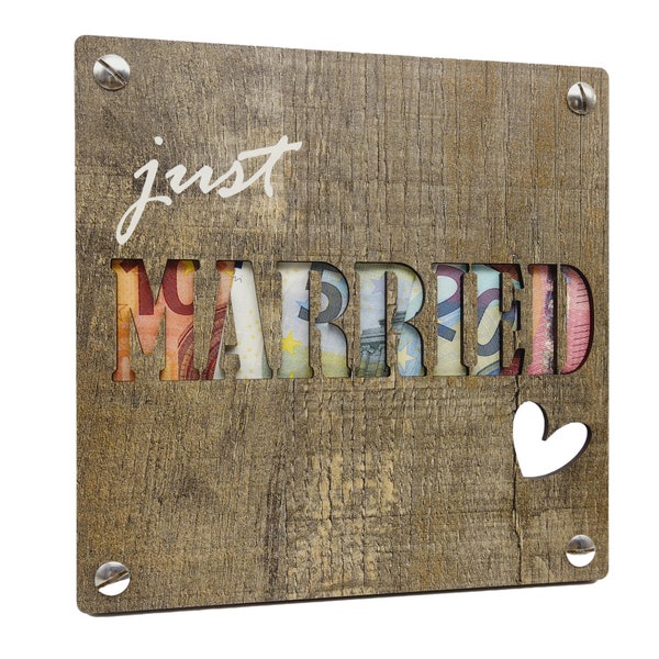 Geldgeschenk "Just Married" I Hochzeit I Brautpaar I Geldgeschenke I Geldverpackung I Geld von Herzen verschenken