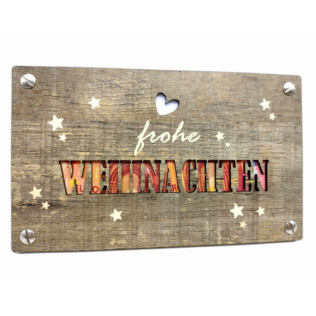 Geschenkverpackung Weihnachten Geld Geldgeschenk Holzkarte Weihnachten - Kreative Geschenkverpackung Für Geld & Gutscheine Weihnachtsgeschenk Geldhalter